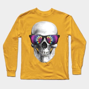 skull wearing sunglasses Long Sleeve T-Shirt
